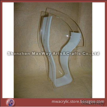 Clear and white ingenious acrylic/PMMA vase/flower vase/holder/stand/container